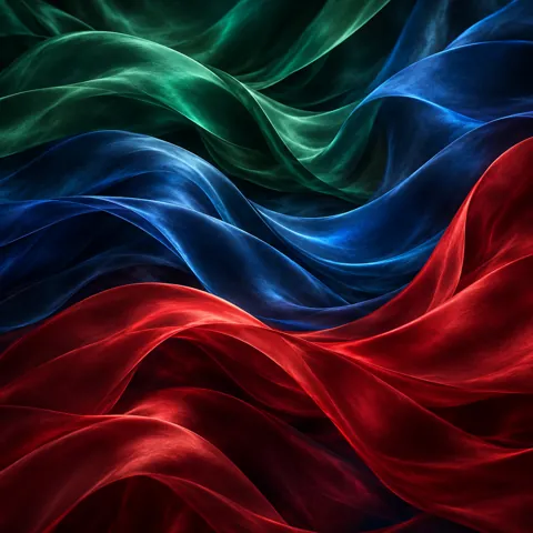 Flowing Silk Waves · Deep Jewel Tones