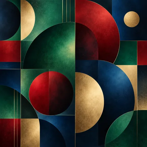 Bauhaus Geometry · Deep Jewel Tones