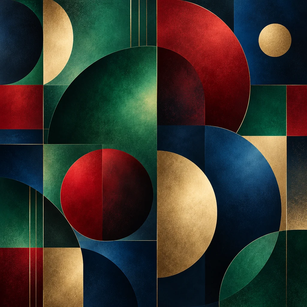Bauhaus Geometry · Deep Jewel Tones