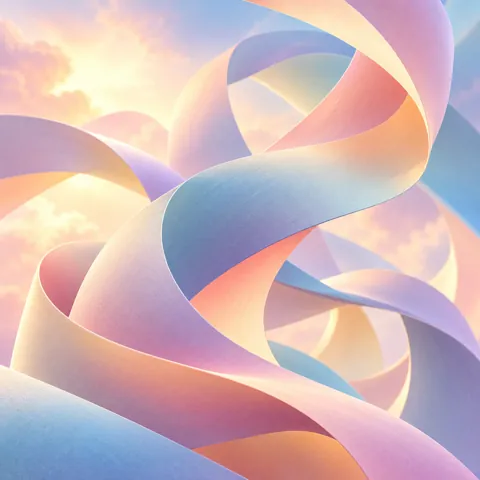 Folded Paper Ribbons · Pastel Dream