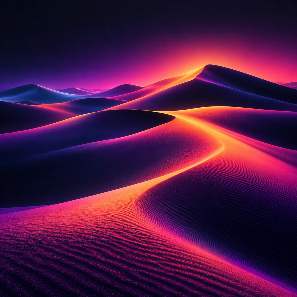 Sand Dune Curves · Vivid Neon