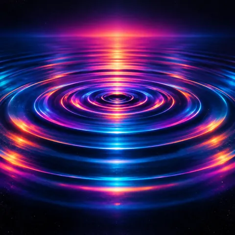 Concentric Ripples · Vivid Neon