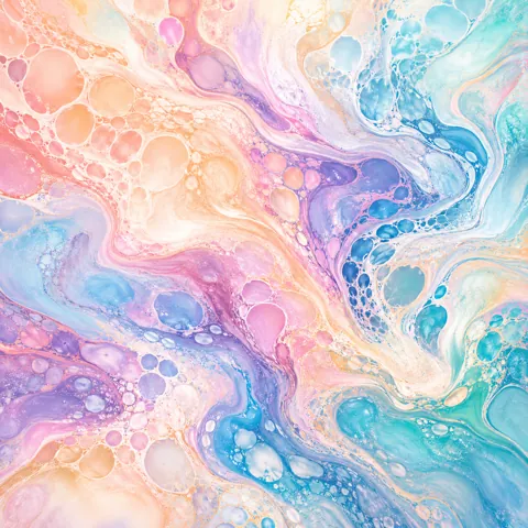Fluid Acrylic Pour · Pastel Dream