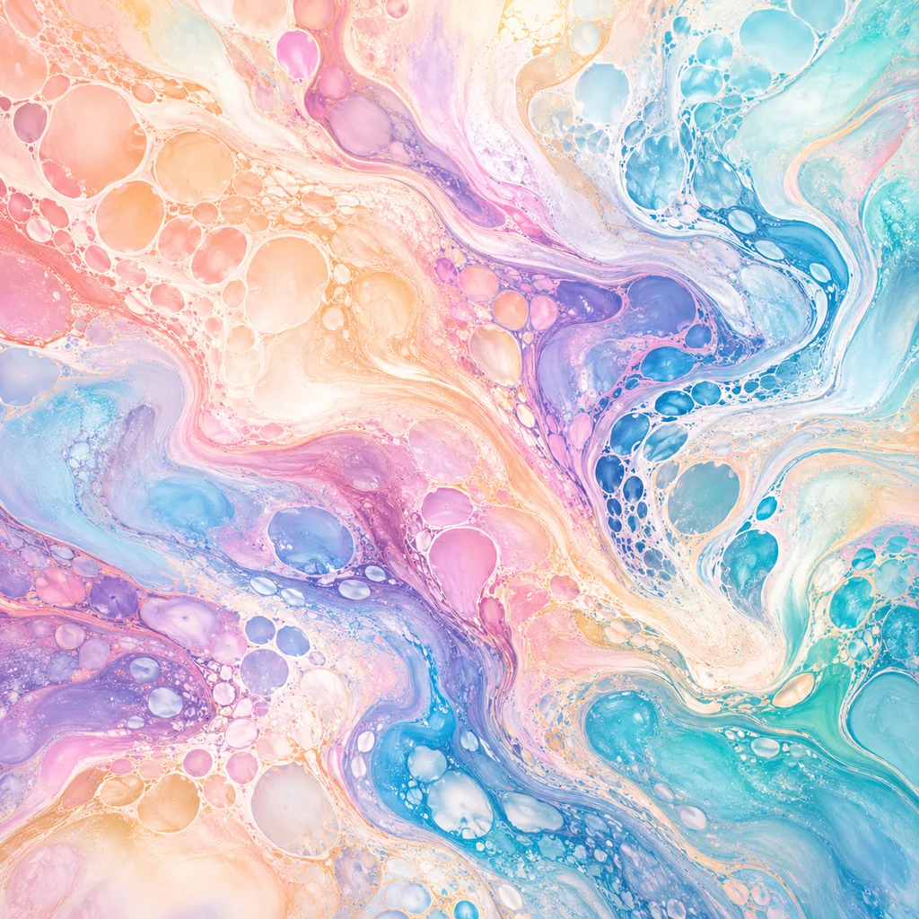 Fluid Acrylic Pour · Pastel Dream