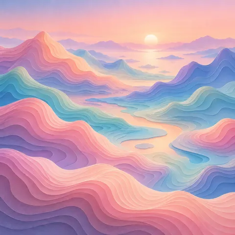 Topographic Contours · Pastel Dream