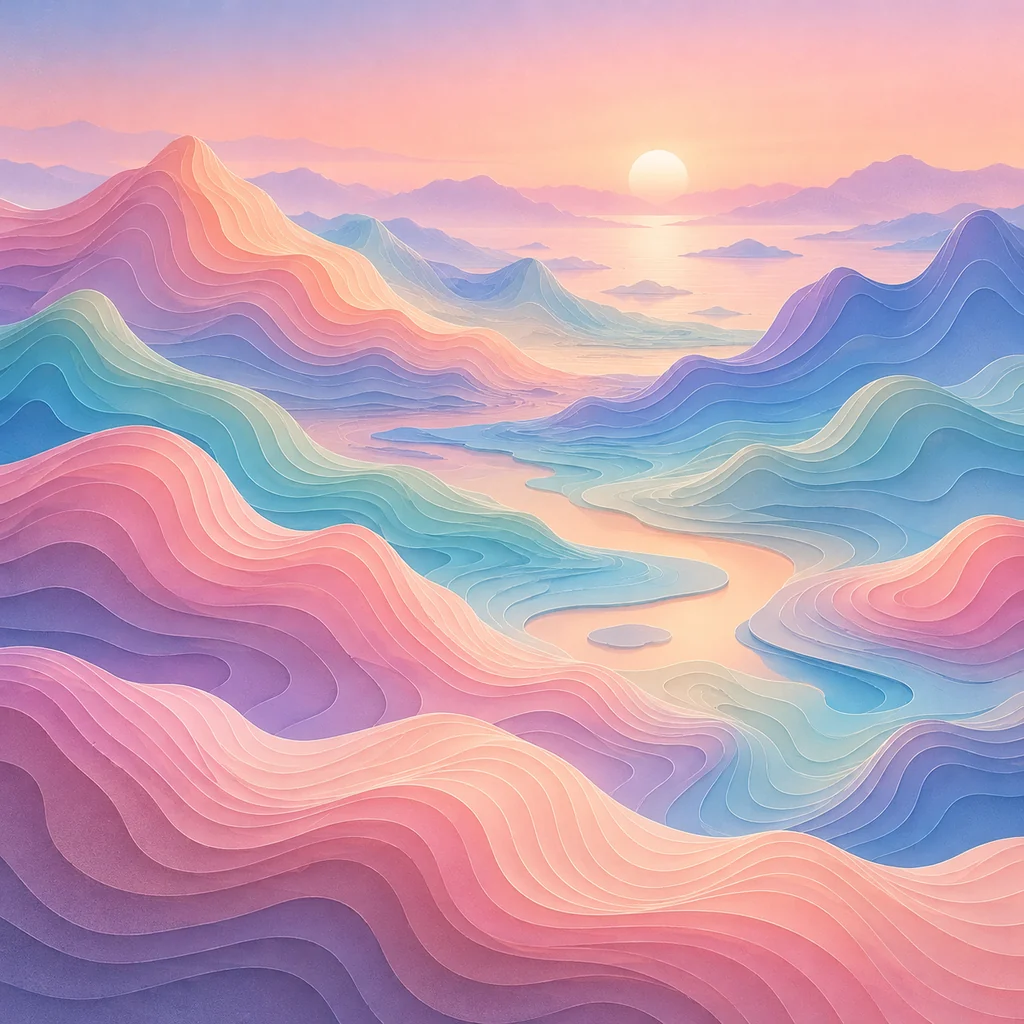 Topographic Contours · Pastel Dream