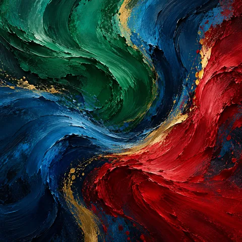 Bold Paint Swooshes · Deep Jewel Tones