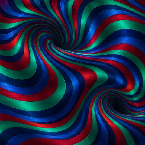 Op-art Wavy Stripes · Deep Jewel Tones