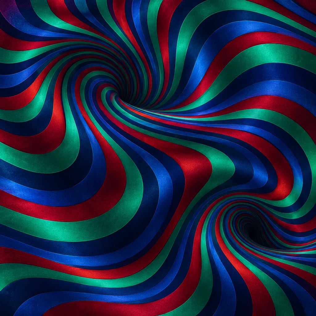 Op-art Wavy Stripes · Deep Jewel Tones