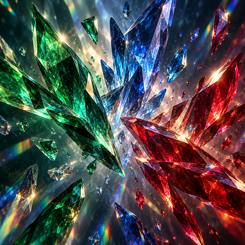 Crystal Shards · Deep Jewel Tones