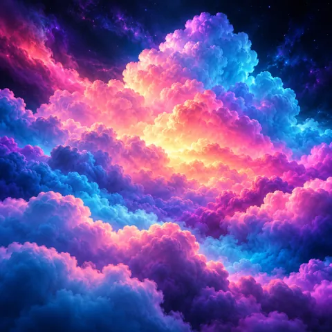 Cotton Candy Clouds · Vivid Neon