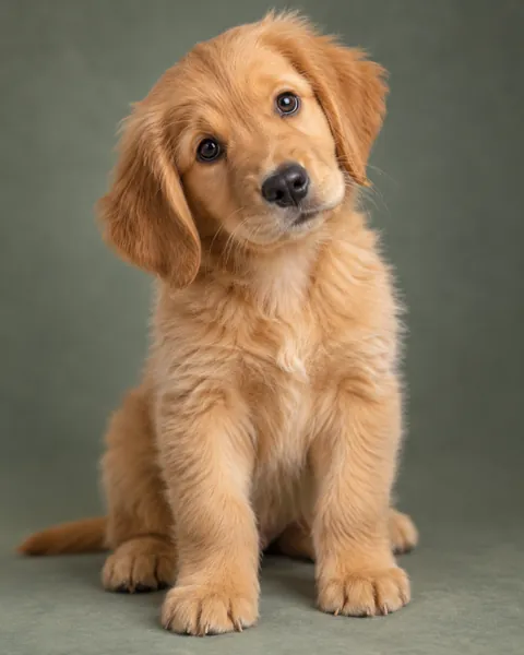 Golden Retriever Puppy · Studio Portrait