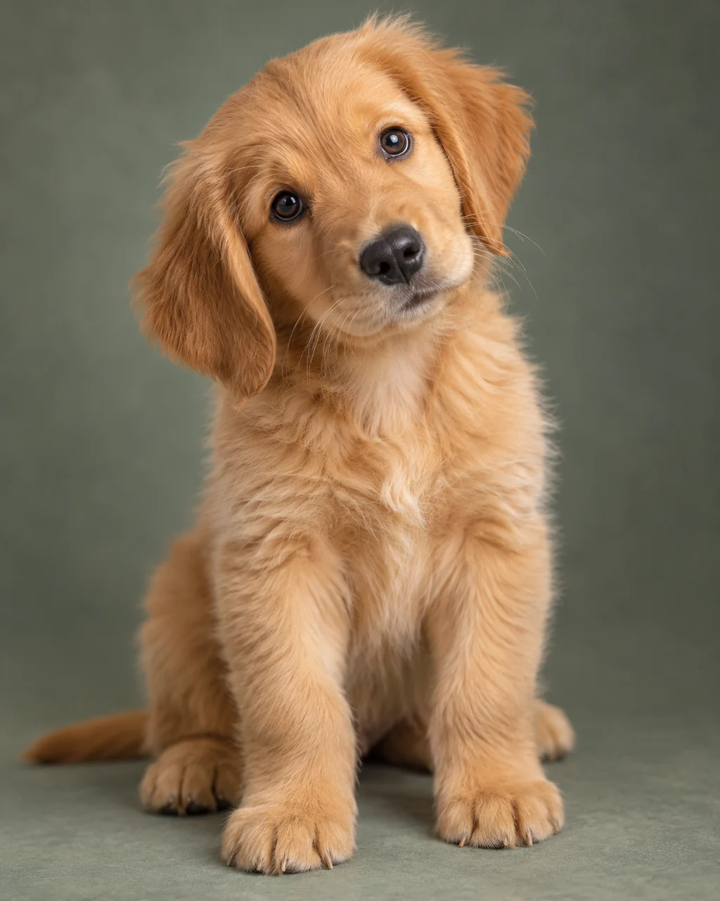 Golden Retriever Puppy · Studio Portrait
