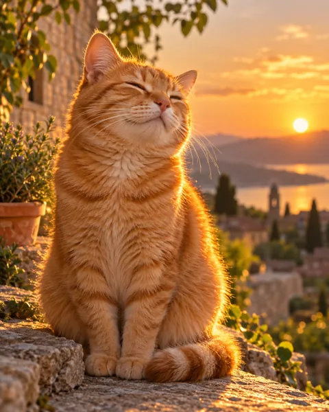 Ginger Tabby Cat · Golden Backlight