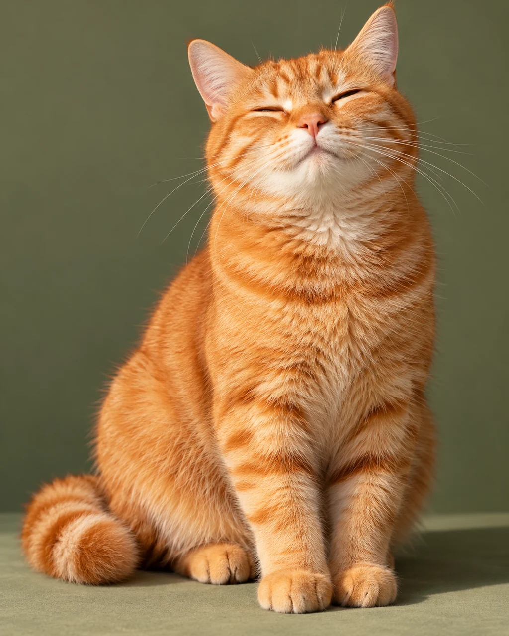 Ginger Tabby Cat · Studio Portrait