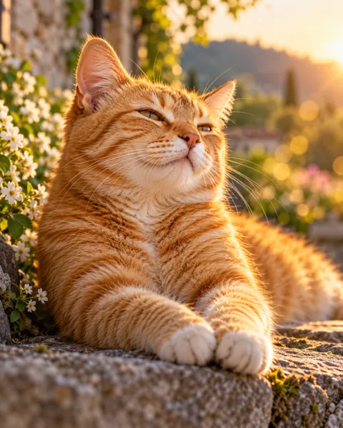 Ginger Tabby Cat · Dreamy Bokeh