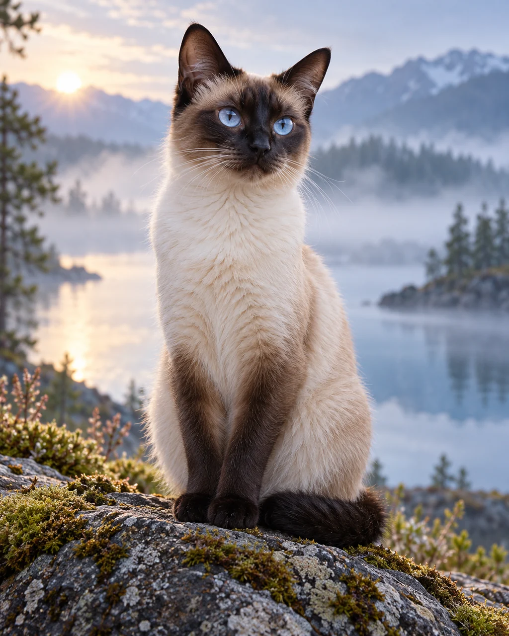 Siamese Cat · Misty Morning