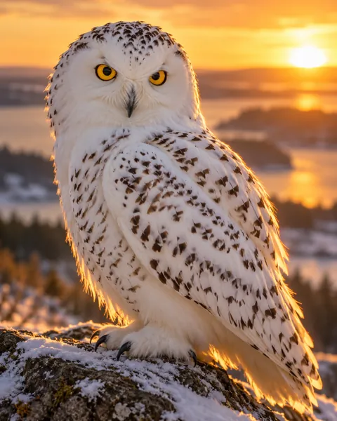 Snowy Owl · Golden Backlight