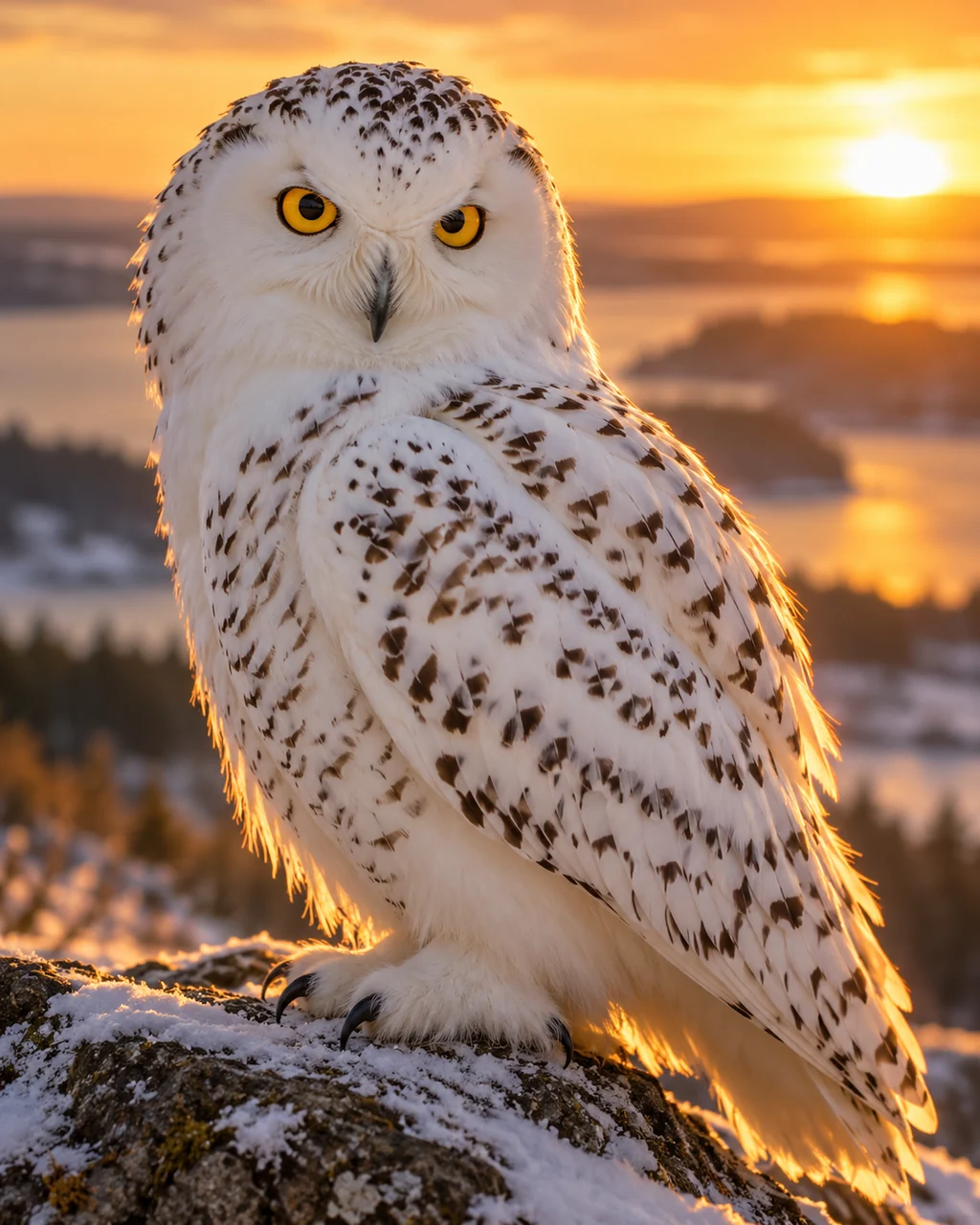 Snowy Owl · Golden Backlight