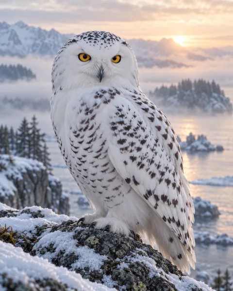 Snowy Owl · Misty Morning
