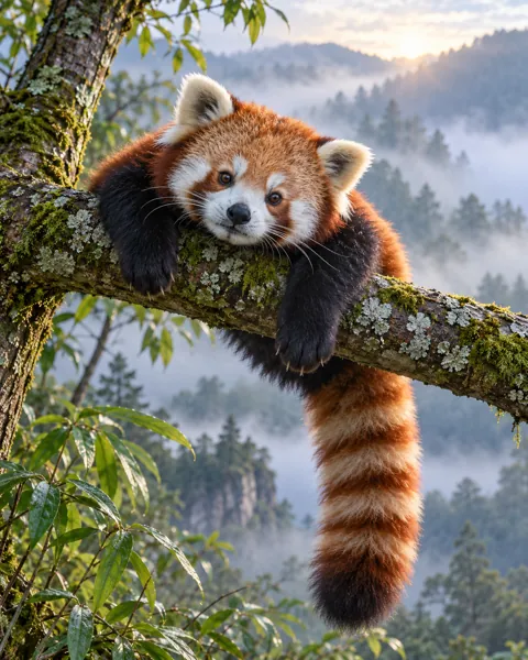 Red Panda · Misty Morning