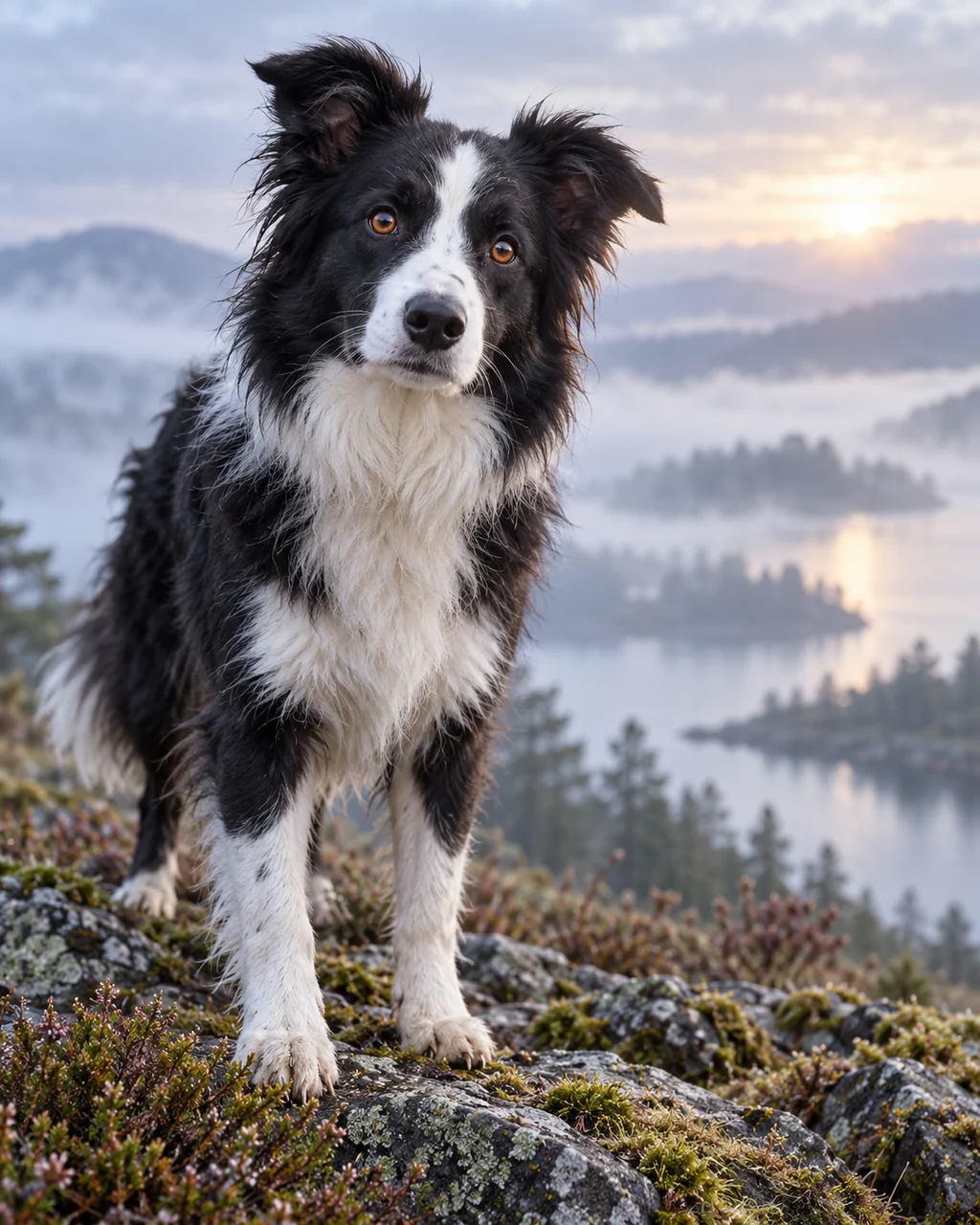 Border Collie · Misty Morning