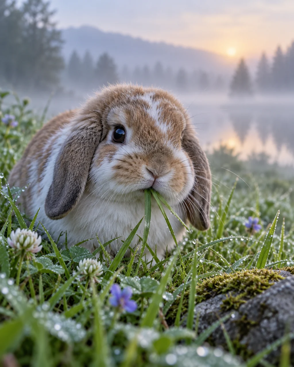 Holland Lop Rabbit · Misty Morning