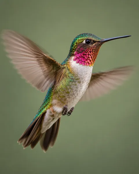 Hovering Hummingbird · Studio Portrait