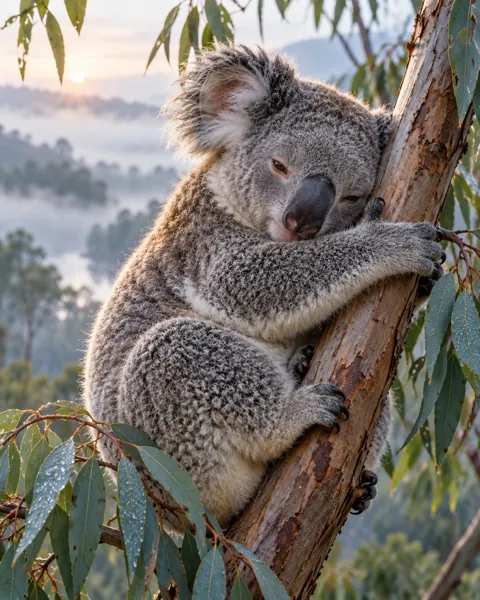 Sleepy Koala · Misty Morning