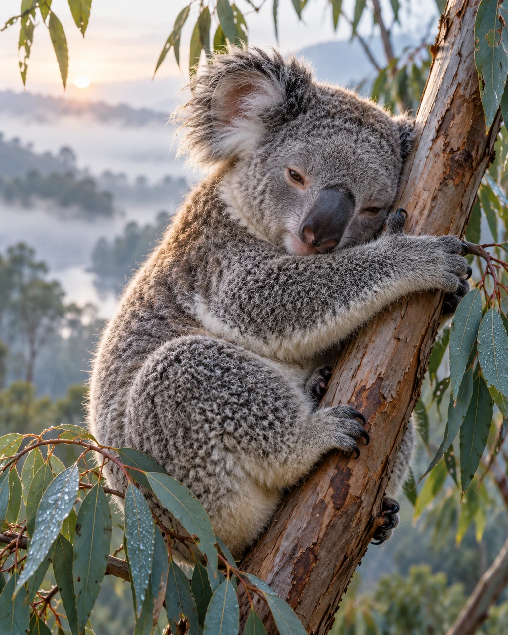 Sleepy Koala · Misty Morning
