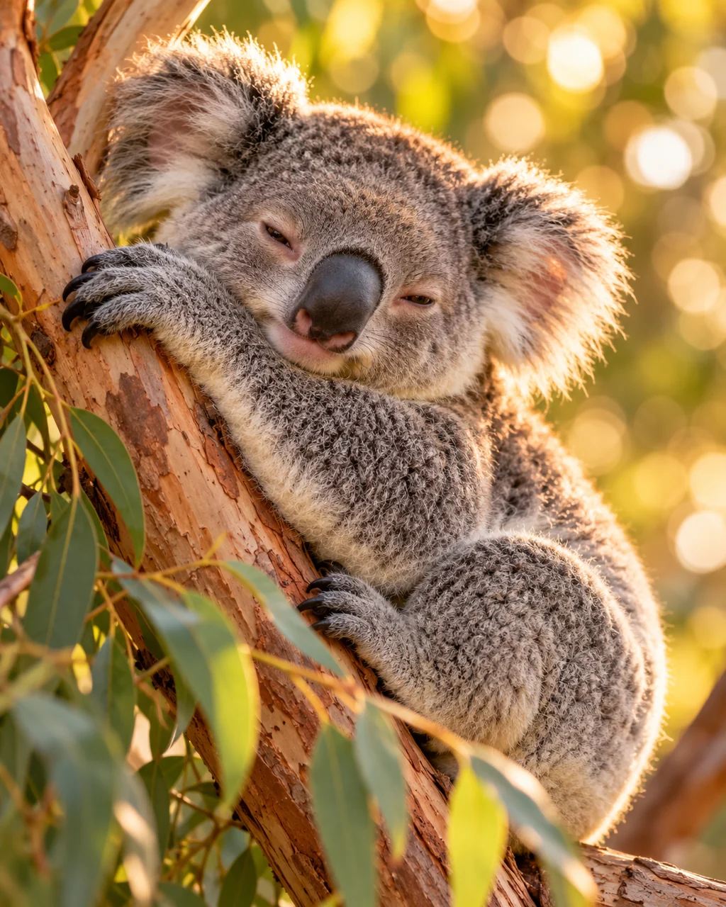 Sleepy Koala · Dreamy Bokeh