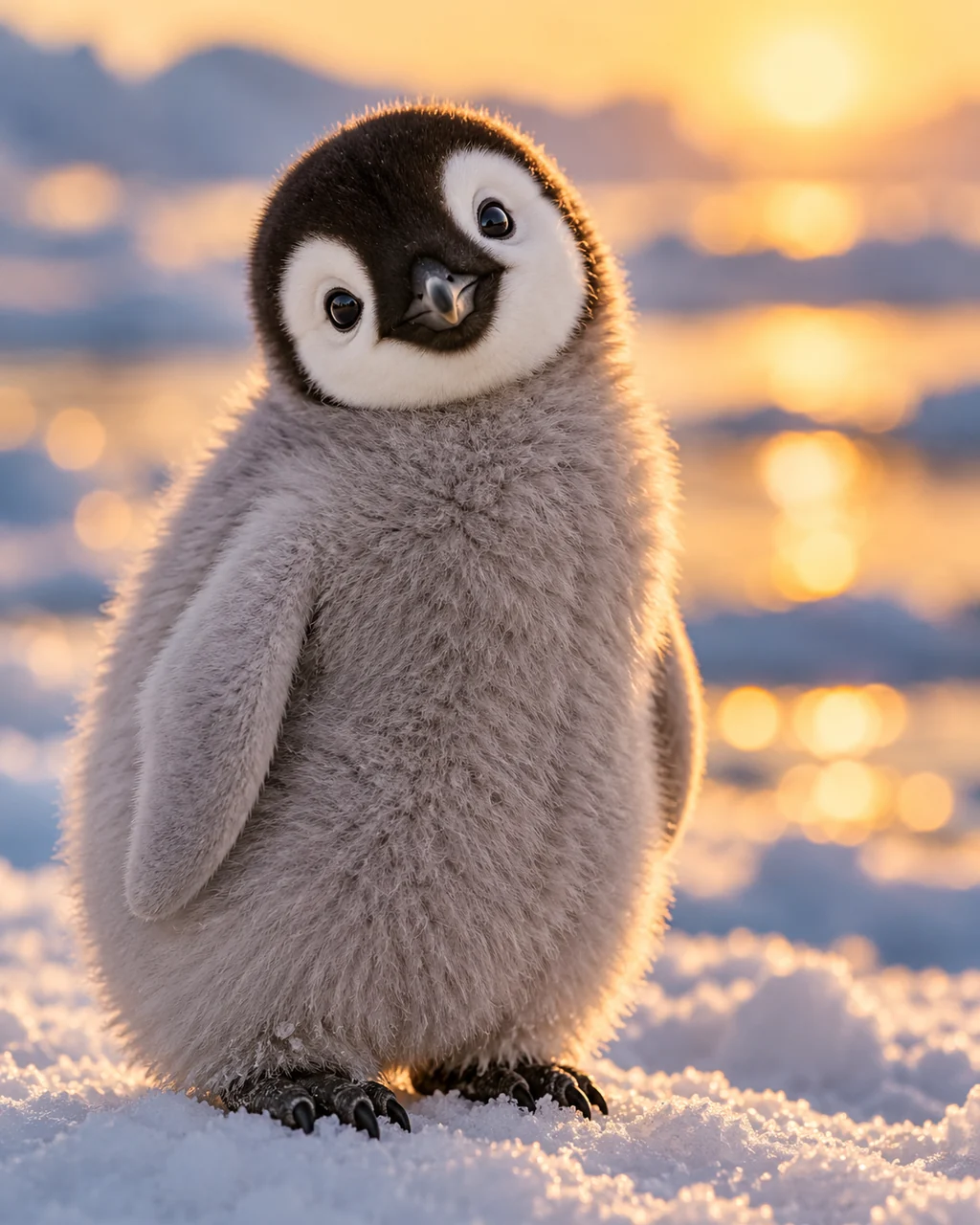 Emperor Penguin Chick · Dreamy Bokeh