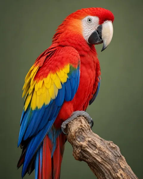 Scarlet Macaw · Studio Portrait