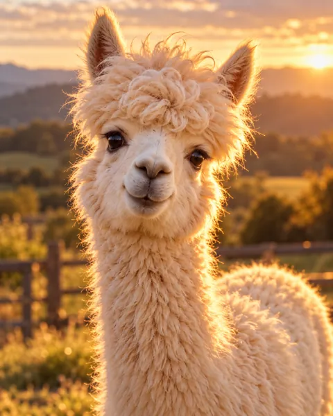 Fluffy Alpaca · Golden Backlight