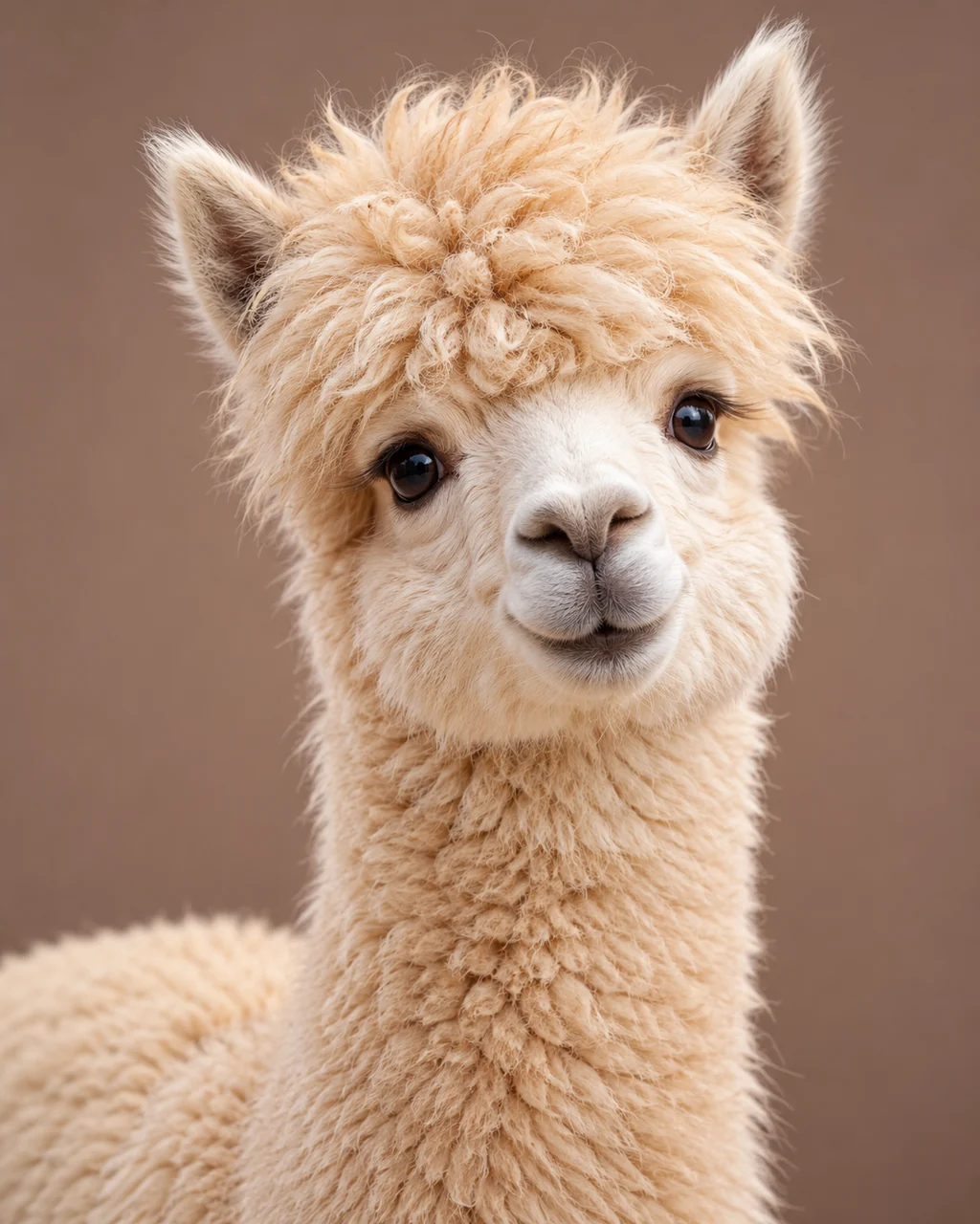 Fluffy Alpaca · Studio Portrait