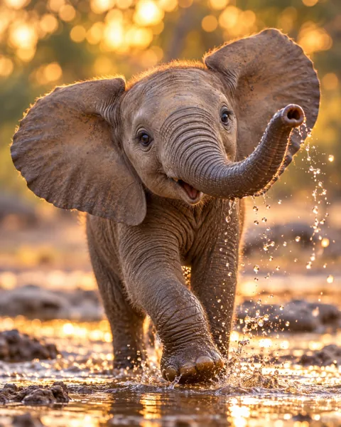 Baby Elephant · Dreamy Bokeh