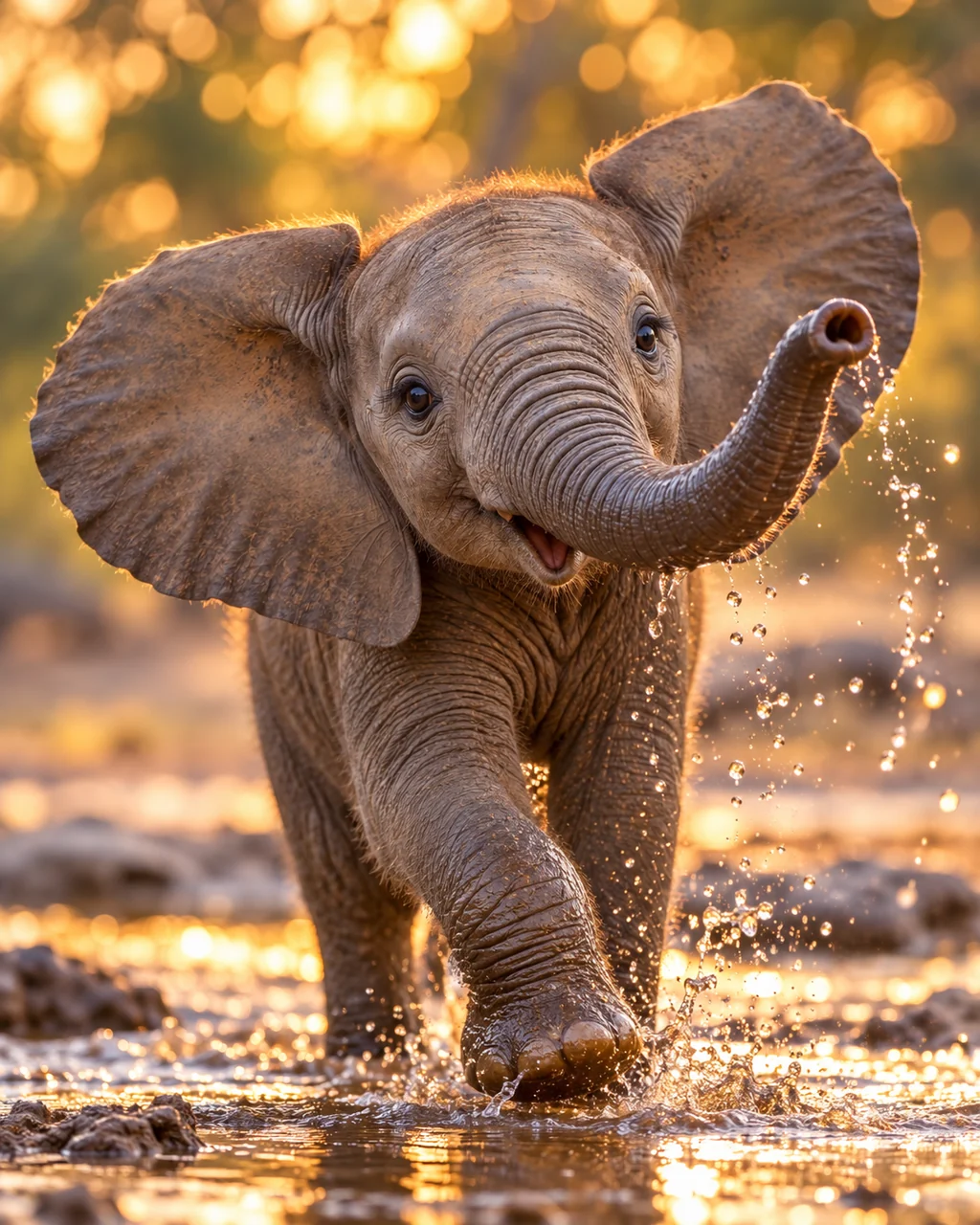 Baby Elephant · Dreamy Bokeh