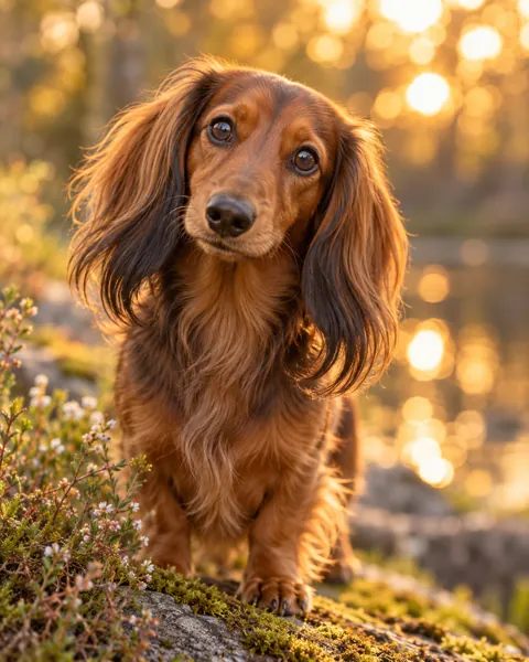 Long-haired Dachshund · Dreamy Bokeh