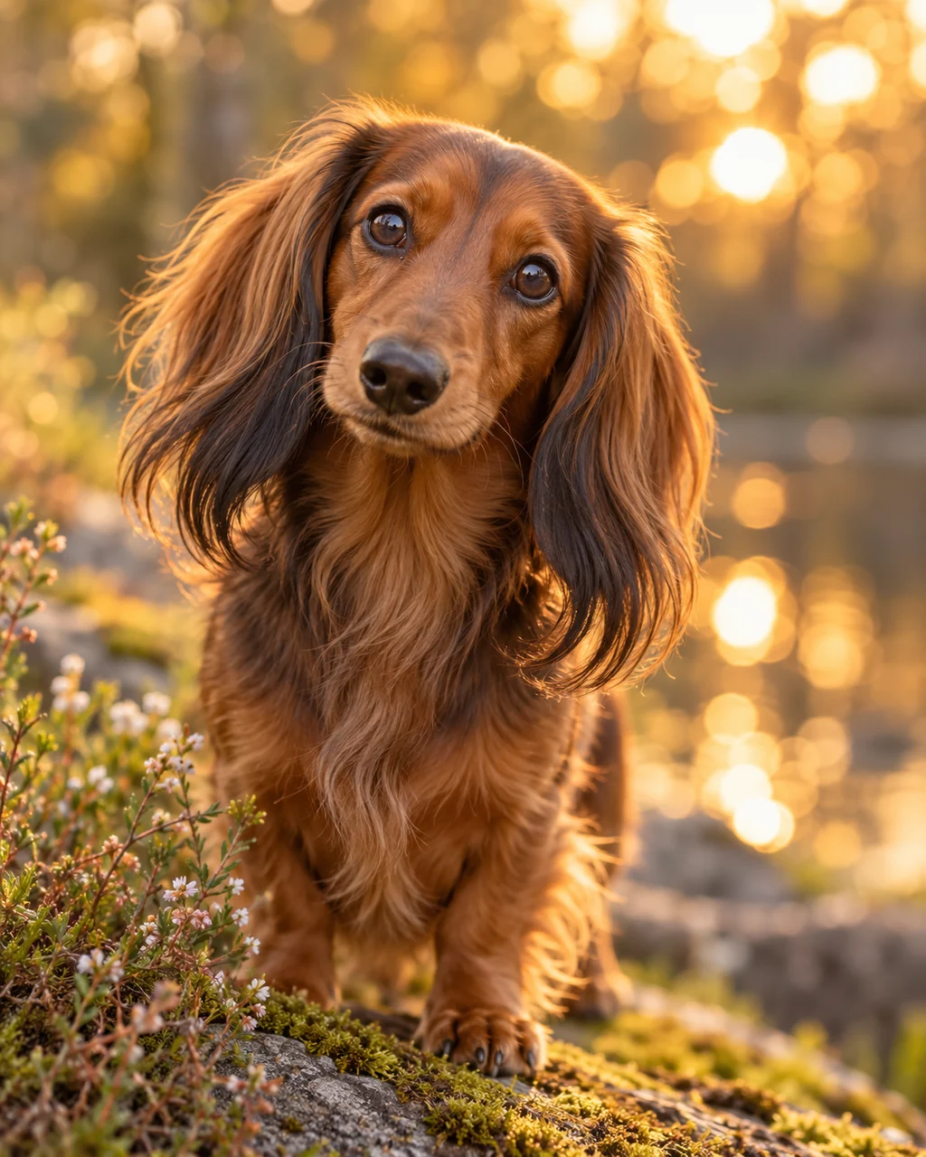 Long-haired Dachshund · Dreamy Bokeh