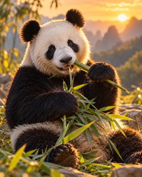 Giant Panda · Golden Backlight