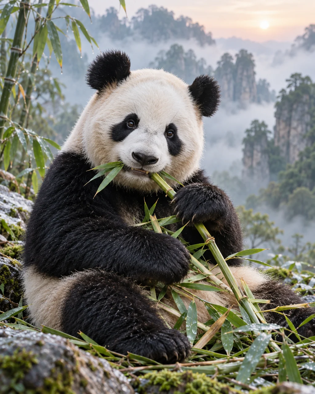 Giant Panda · Misty Morning