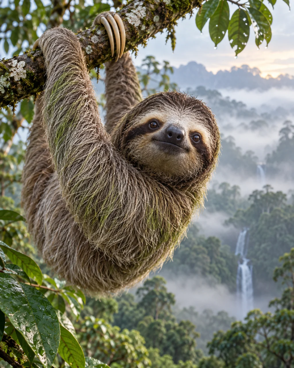 Smiling Sloth · Misty Morning