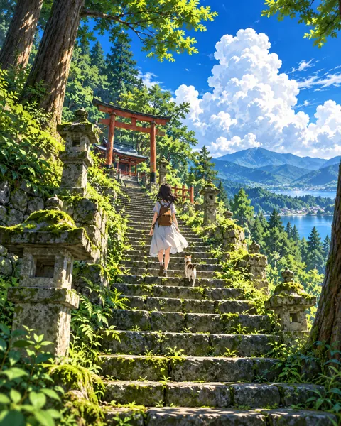 Mossy Stone Staircase · Bright Summer Clarity