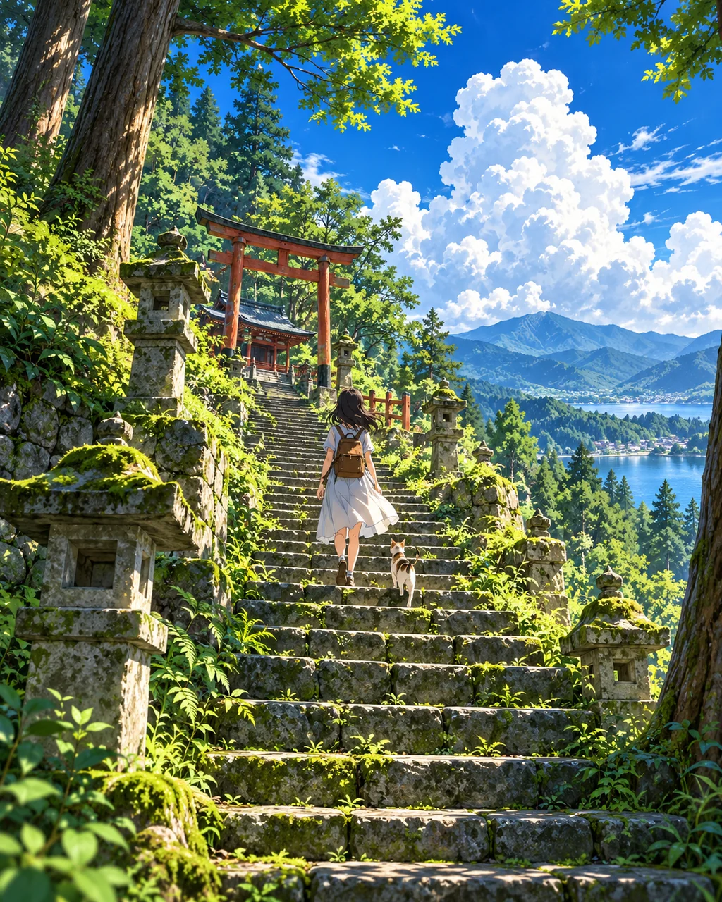 Mossy Stone Staircase · Bright Summer Clarity