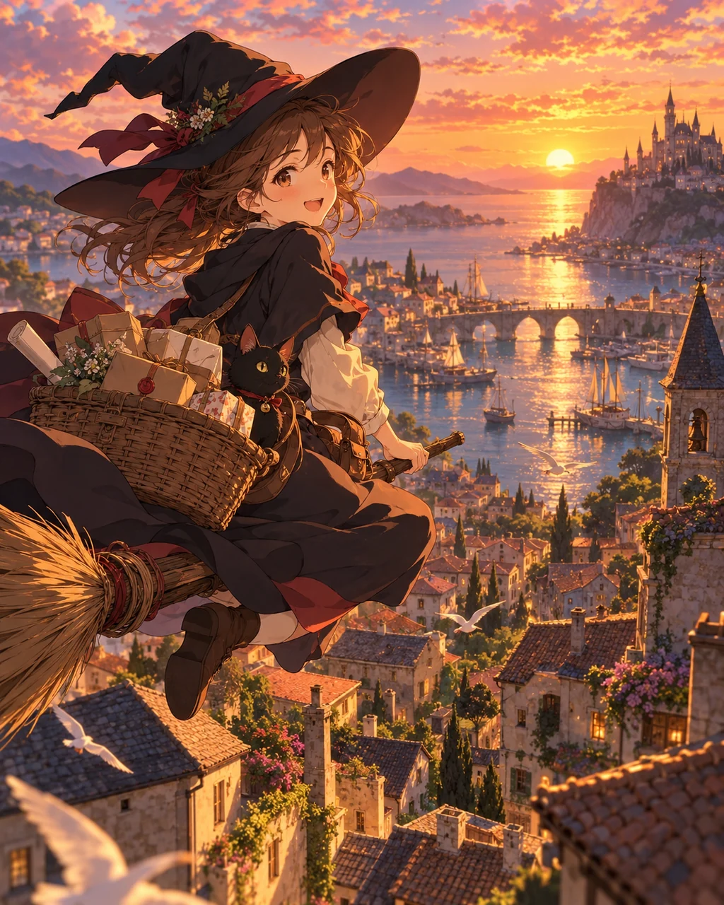 Apprentice Witch Delivery · Golden-hour Nostalgia