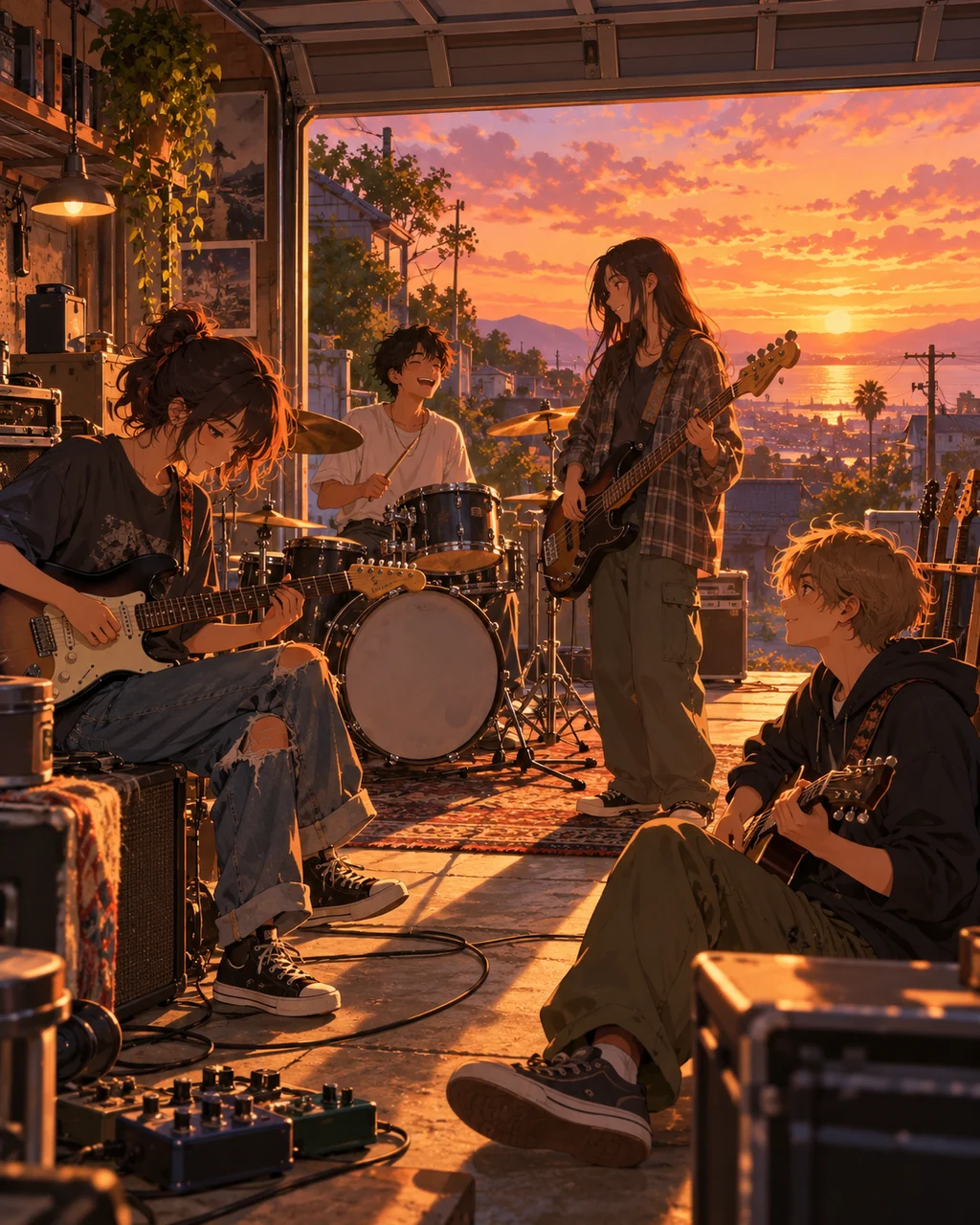 Garage Band Practice · Golden-hour Nostalgia