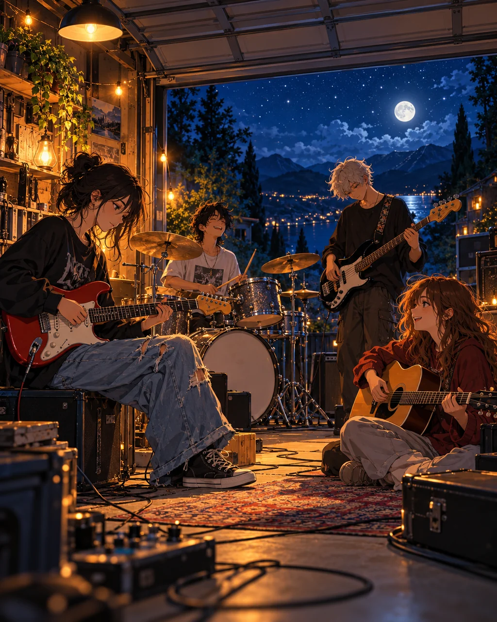 Garage Band Practice · Moonlit Blue Night