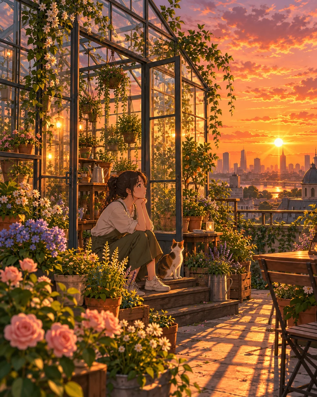 Rooftop Greenhouse · Golden-hour Nostalgia