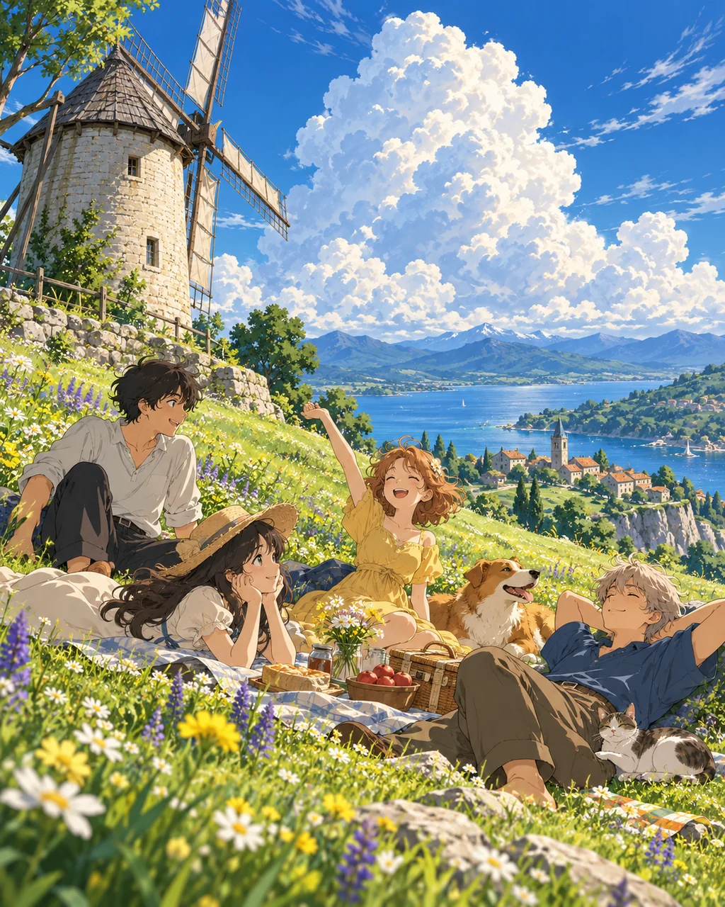 Hilltop Windmill Picnic · Bright Summer Clarity