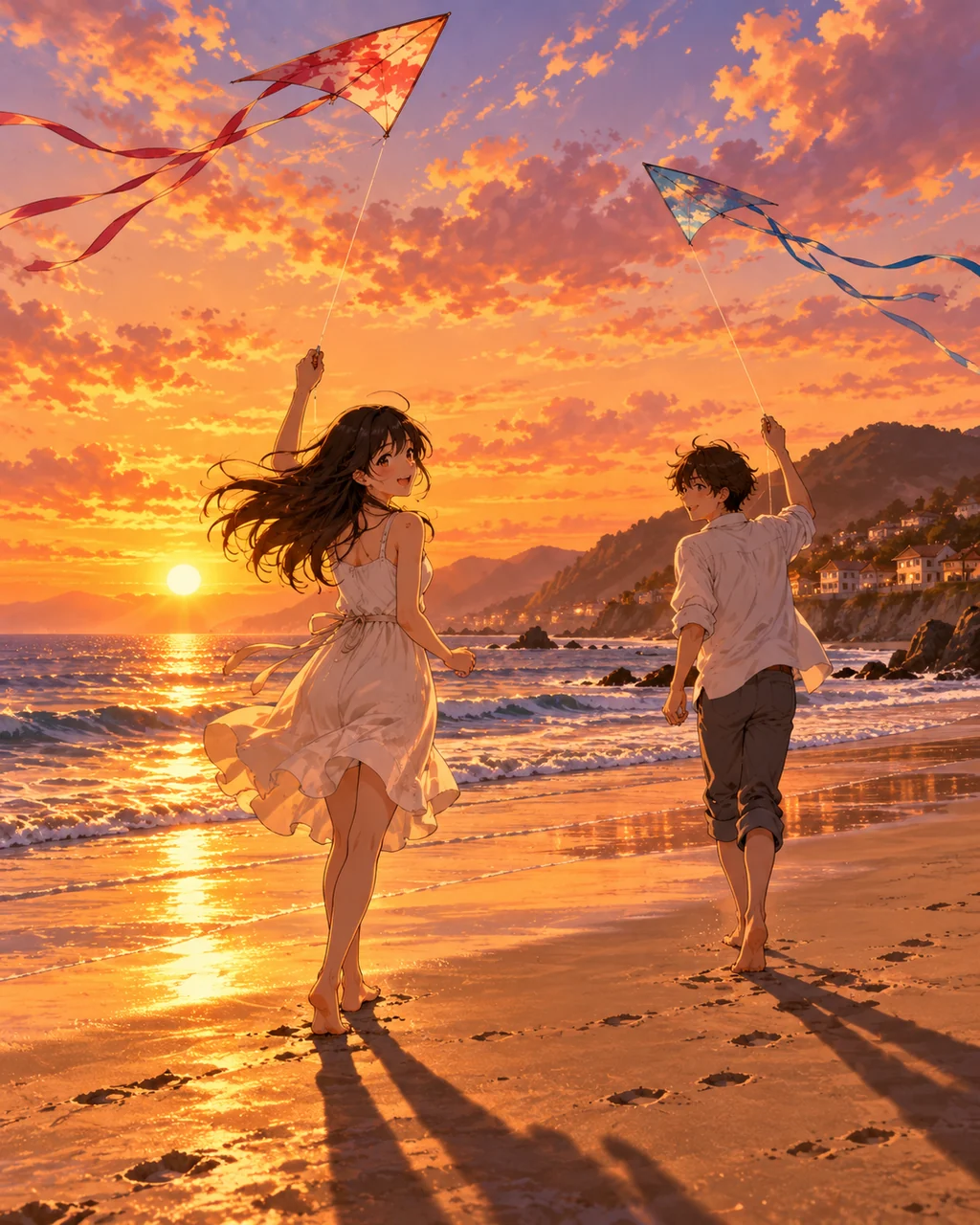 Seaside Kite Day · Golden-hour Nostalgia